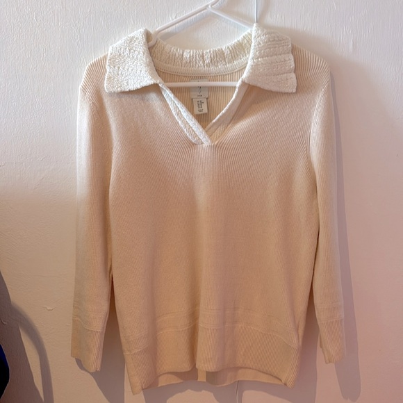 Joie Sweaters - Joie Cream Collared Sweater